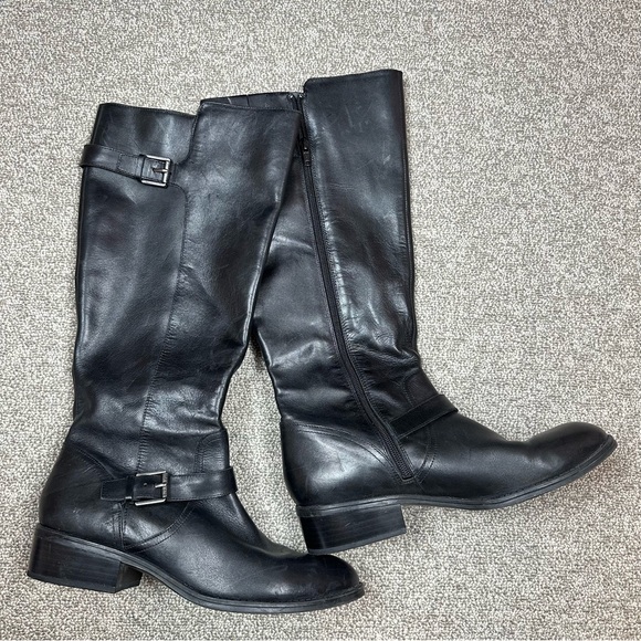 Ralph Lauren Shoes - Ralph Lauren Tall Black Leather Riding Knee High Winter Boots Size 9